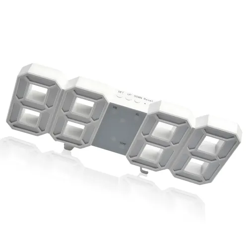 Электронные настольные часы LY-1089 (VST-883) с белой LED-подсветкой, термометром и будильником - фото 3