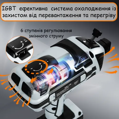 Мінізварювальний апарат MA665, 4,1 кВт, 20-200 А, 220 В, інверторний, переносний, ММА, з кейсом і аксесуарами - фото 5