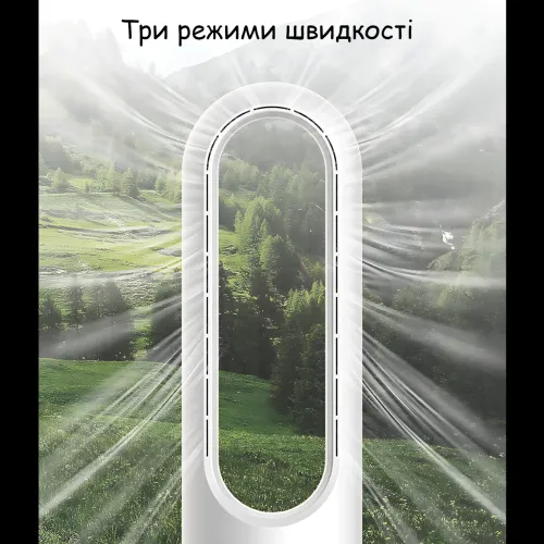 Підлоговий безлопатевий нагрівач-вентилятор Germatic AM-018JR 1200 Вт, з дисплеєм, пультом, автоповоротом 80°, зима-літо - фото 6