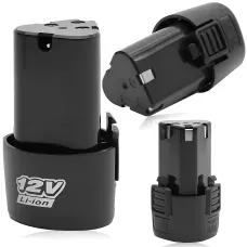 Акумулятор 12V Li-Ion MA693 для електроінструмента, 1.5 А·год, для шурупокрута, болгарки, дриля, захист від перевантаження, чорний