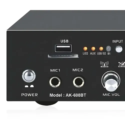 Підсилювач звуку AMP 688 BT 2CH — потужний двоканальний підсилювач з Bluetooth, USB і пультом ДК - фото 6