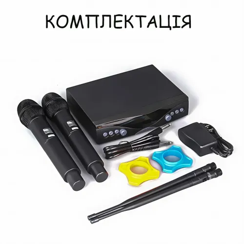 Портативна радіосистема Su-Kam DM-204FX з двома бездротовими мікрофонами, радіомікрофони з РК-дисплеєм, до 30 м, S/N - фото 8
