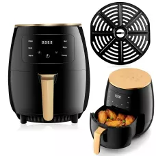 Аерогриль Black S-18 6L AirFryer MA655, 2600 Вт, 6 л, сенсорне керування, 8 програм, антипригарне покриття, аерофритюрниця