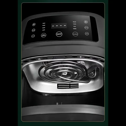 Аерогриль Black S-18 8L MA656, аерофритюрниця 1800 Вт, чаша 8 л, сенсорне керування, антипригарний кошик, чорний - фото 3