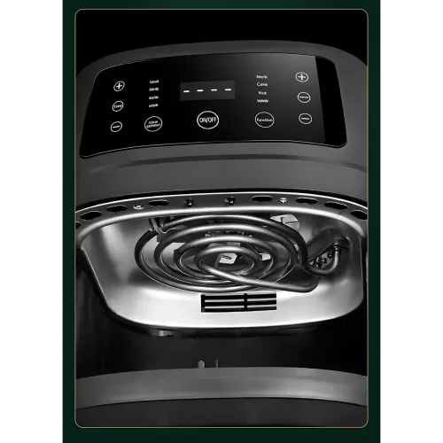 Аерогриль Black S-18 8L MA656, аерофритюрниця 1800 Вт, чаша 8 л, сенсорне керування, антипригарний кошик, чорний - фото 3