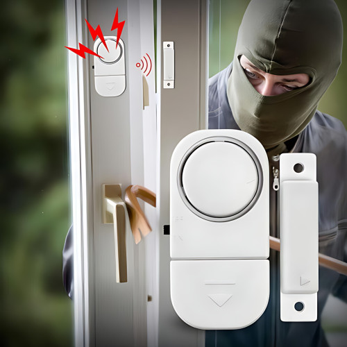 Беспроводная сигнализация для дверей и окон MA663 Door and Window Alarm,  звуковой датчик 120 дБ, питание от батареек, белый - фото 3