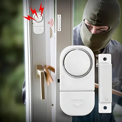 Бездротова сигналізація для дверей і вікон MA663 Door and Window Alarm, звуковий датчик 120 дБ, живлення від батарейок, білий - фото 8