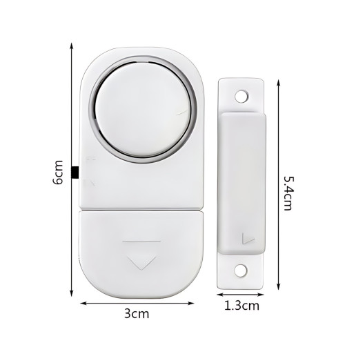Беспроводная сигнализация для дверей и окон MA663 Door and Window Alarm,  звуковой датчик 120 дБ, питание от батареек, белый - фото 7