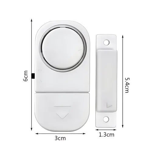 Бездротова сигналізація для дверей і вікон MA663 Door and Window Alarm, звуковий датчик 120 дБ, живлення від батарейок, білий - фото 7