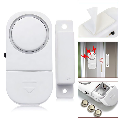 Беспроводная сигнализация для дверей и окон MA663 Door and Window Alarm,  звуковой датчик 120 дБ, питание от батареек, белый - фото 9