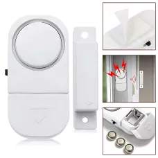 Бездротова сигналізація для дверей і вікон MA663 Door and Window Alarm, звуковий датчик 120 дБ, живлення від батарейок, білий