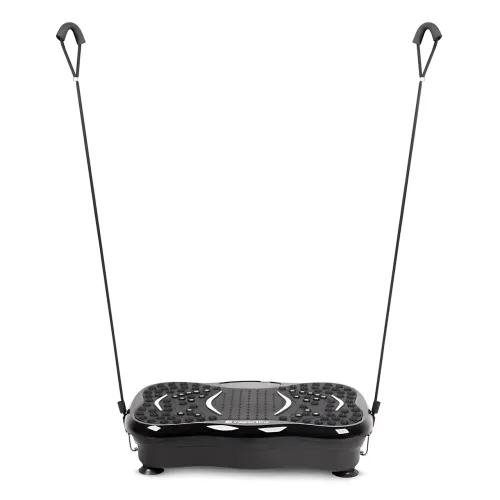 Віброплатформа для схуднення з LED-дисплеєм і Bluetooth, до 120 кг, 99 рівнів, з еспандерами та петлями, фітнес-платформа для дому - фото 2