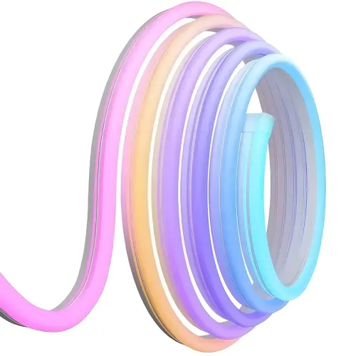 Гнучка світлодіодна неонова стрічка RGB 2 м Wi-Fi Music Sync 12-24 В, з пультом, застосунком, димером, силіконовою, 84 LED, IP67 - фото 3
