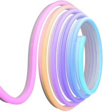 Гибкая светодиодная неоновая лента RGB 2м Wi-Fi Music Sync 12–24В, с пультом, приложением, диммером, силиконовая, 84 LED, IP67