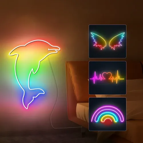 Розумна гнучка неонова стрічка 5 м RGB Smart LED Neon від USB — керування з телефона (Bluetooth), пульт, 200 режимів, IP67 - фото 10