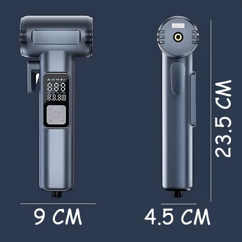 Акумуляторний компресор SW-201B 150 PSI 12 V з цифровим дисплеєм і Powerbank — портативний автомобільний насос для шин, вело - фото 9