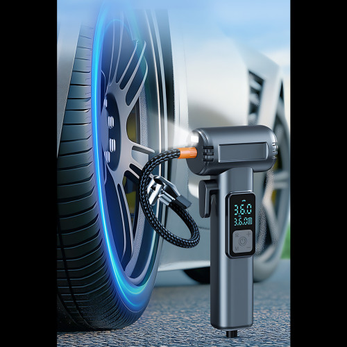 Аккумуляторный компрессор SW-201B 150 PSI 12V с цифровым дисплеем и Powerbank — портативный автомобильный насос для шин, вело - фото 9