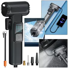 Аккумуляторный компрессор SW-201B 150 PSI 12V с цифровым дисплеем и Powerbank — портативный автомобильный насос для шин, вело