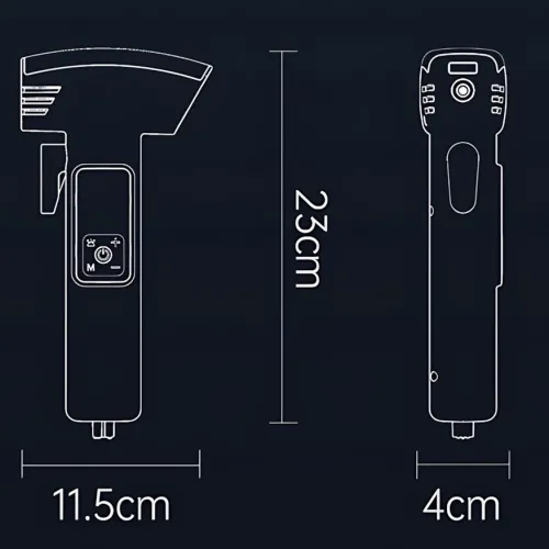 Портативний акумуляторний компресор SW-201 (7.4V, 20 л/хв, 150 PSI, 4000 мА·год) з цифровим дисплеєм і LED-підсвіткою - фото 9