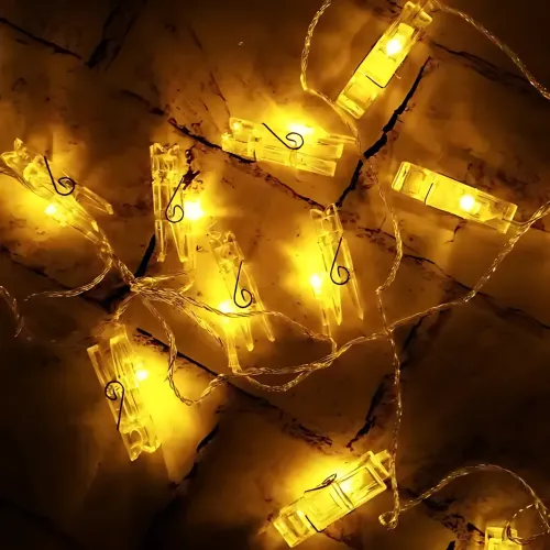 Гірлянда-прищіпки LU999, 4.5 м, 20 LED, тепле біле світло, USB/батарейки, для фото та декору, декоративна підсвітка - фото 6