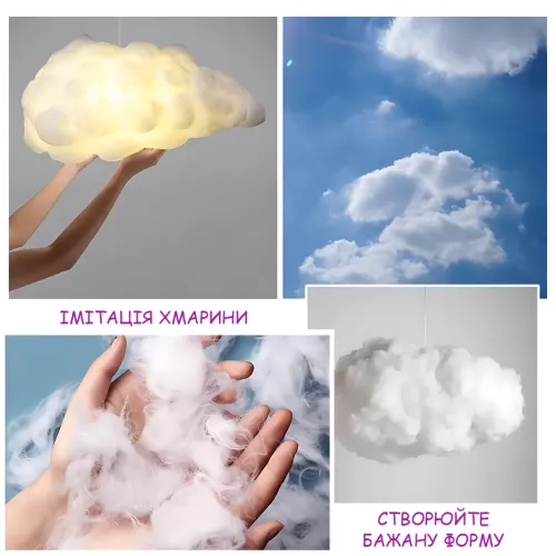 Світильник-обладнання DIY Cloud Atmosphere Light MA704, підвісний led-світильник з RGB-підсвіткою, пультом ду, Bluetooth - фото 5