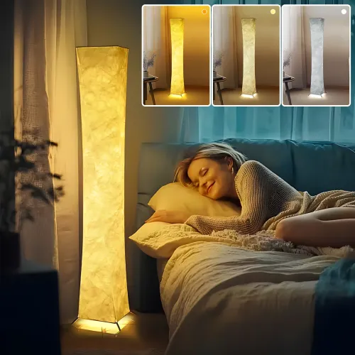 Підлогова лампа GRAND MA771 з USB-живленням і пультом дистанційного керування, димером, теплим світлом, 20×20×130 см