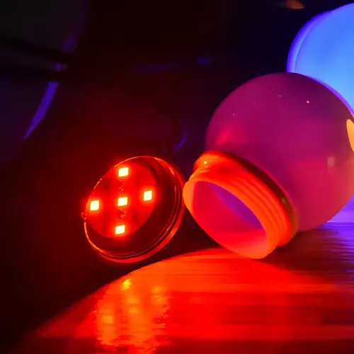 Гірлянда світлодіодна вулична «Шар різнобарвний» SFK-47, 220 В, 10 куль, LED, IP44, мультиколор, пластикові кулі - фото 4