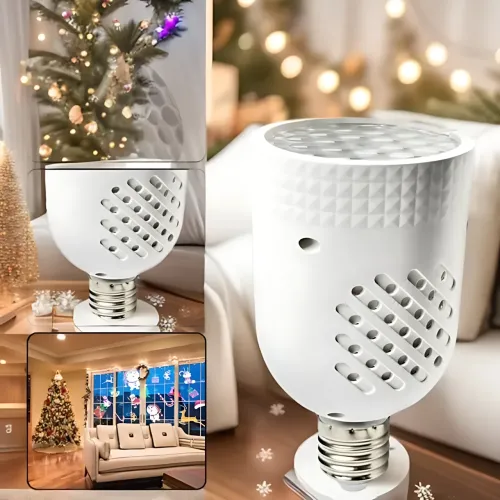 Дисколампа з візерунками AT-T10D, E27, LED, RGB, 360° обертання, лампа проєктор від мережі 220 В - фото 6