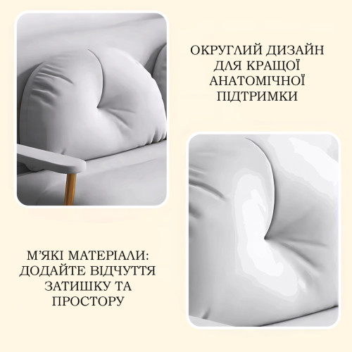 Кресло-кровать раскладное 3-в-1 DR-80, софа, шезлонг с металлическим каркасом, тканью антикоготь, подушкой, подлокотниками, серый - фото 6