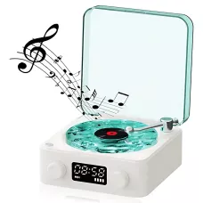 Bluetooth колонка-ночник Vinil Waves (zar88) с эффектом морской глади, генератором белого шума, часами и ретро дизайном + акб