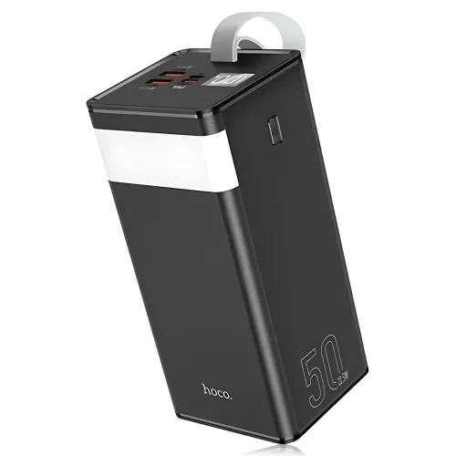 Power Bank Hoco J86A Powermaster 50000 mAh 22.5 W, павербанк з LED-дисплеєм, ліхтариком, швидким заряджанням PD20W/QC3.0, 2×USB, T - фото 5