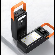 Power Bank 50000 mAh YM-643CX, внешний аккумулятор с фонариком, 4 USB, дисплей, универсальная зарядка (MicroUSB/Type-C/Lightning)