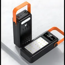 Power Bank 50000 mAh YM-643CX, внешний аккумулятор с фонариком, 4 USB, дисплей, универсальная зарядка (MicroUSB/Type-C/Lightning)
