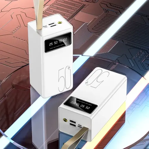 Power Bank Viaking YM-511 Quick Charging 50000 mAh 10.5W, пауэрбанк с LED-индикатором, фонариком, быстрой зарядкой, typeC + 2 USB