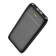 Повербанк Lenyes PX167 10000 mAh, внешний аккумулятор, 2 USB, 5V/2.1A, LED-индикатор, Li-Ion аккумулятор, черный