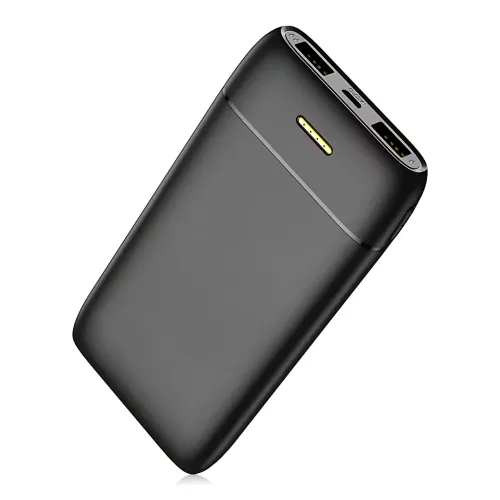 Повербанк Lenyes PX167 10000 mAh, зовнішній акумулятор, 2 USB, 5V/2.1A, LED-індикатор, Li-Ion акумулятор, чорний - фото 3