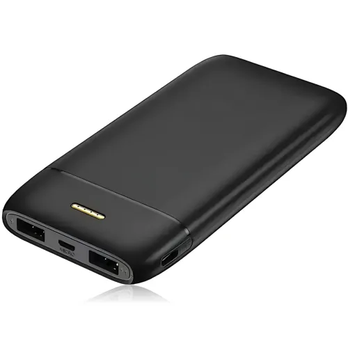 Повербанк Lenyes PX167 10000 mAh, зовнішній акумулятор, 2 USB, 5V/2.1A, LED-індикатор, Li-Ion акумулятор, чорний - фото 4