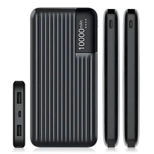 Зовнішній акумулятор Power Bank 10000 mAh Lenyes PX161, USB, 10,5 Вт, LED-індикатори, Lightning, Li-ion, чорний - фото 3