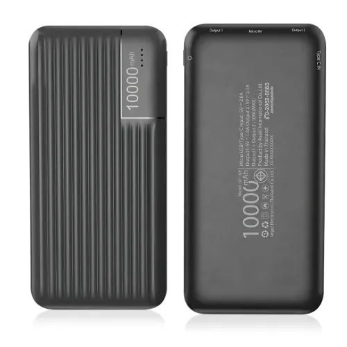 Зовнішній акумулятор Power Bank 10000 mAh Lenyes PX161, USB, 10,5 Вт, LED-індикатори, Lightning, Li-ion, чорний - фото 2