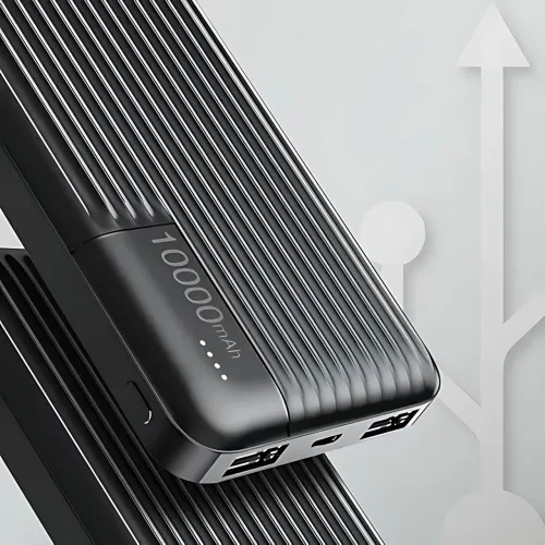 Зовнішній акумулятор Power Bank 10000 mAh Lenyes PX161, USB, 10,5 Вт, LED-індикатори, Lightning, Li-ion, чорний - фото 7