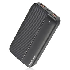 Power Bank LENYES PX163 10000 mAh с LED-индикацией, 2USB, универсальной зарядкой