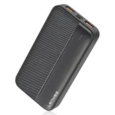 Power Bank LENYES PX163 10000 mAh з LED-індикацією, 2 USB, універсальною зарядкою