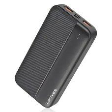 Power Bank LENYES PX163 10000 mAh с LED-индикацией, 2USB, универсальной зарядкой