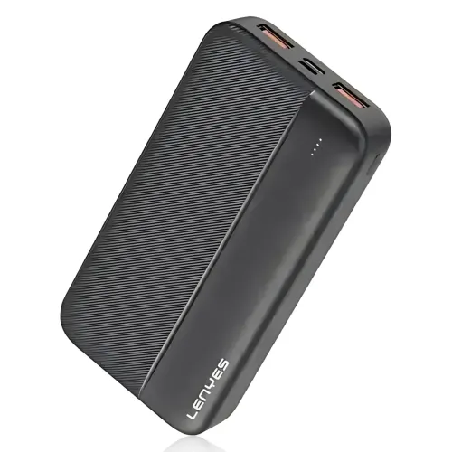 Power Bank LENYES PX163 10000 mAh з LED-індикацією, 2 USB, універсальною зарядкою - фото 2
