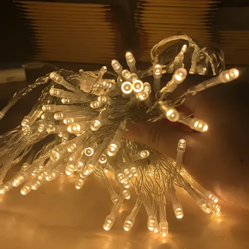 Гірлянда-штора XMAS 300 LED W-9, 3×3 м, тепле біле світло, мідний дріт, ретростиль, 220 В, з'єднується, внутрішня, водоспад - фото 5