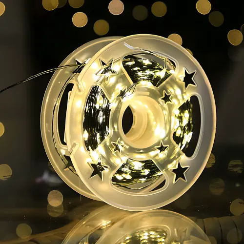 Гирлянда Роса ЗЕЛЁНАЯ USB 50 м, 500 LED, на гибкой зелёной проволоке, 8 режимов, IP20, декоративная микро-гирлянда AND 5347 - фото 2
