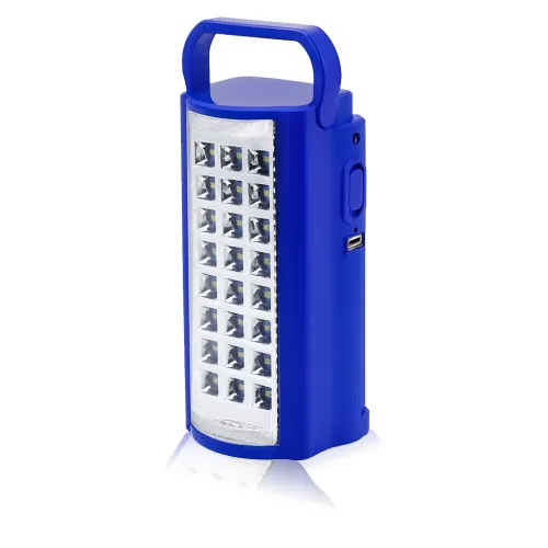 Акумуляторний світлодіодний ліхтар Astra Silver RD-24, 24 LED, 80 Вт, 6V/4000 mAh, USB, SOLAR, 220 В, синій - фото 2