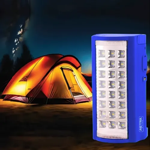 Акумуляторний світлодіодний ліхтар Astra Silver RD-24, 24 LED, 80 Вт, 6V/4000 mAh, USB, SOLAR, 220 В, синій - фото 7