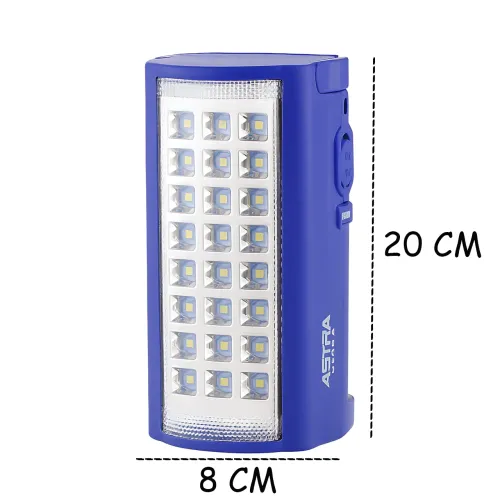 Акумуляторний світлодіодний ліхтар Astra Silver RD-24, 24 LED, 80 Вт, 6V/4000 mAh, USB, SOLAR, 220 В, синій - фото 9