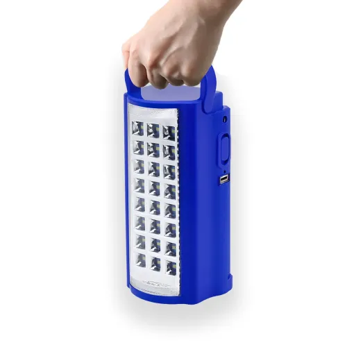 Акумуляторний світлодіодний ліхтар Astra Silver RD-24, 24 LED, 80 Вт, 6V/4000 mAh, USB, SOLAR, 220 В, синій - фото 6
